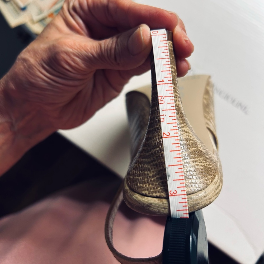 Gianni Bini Tan Woven Peep-Toe Slingback Heels - Picture 5 of 5
